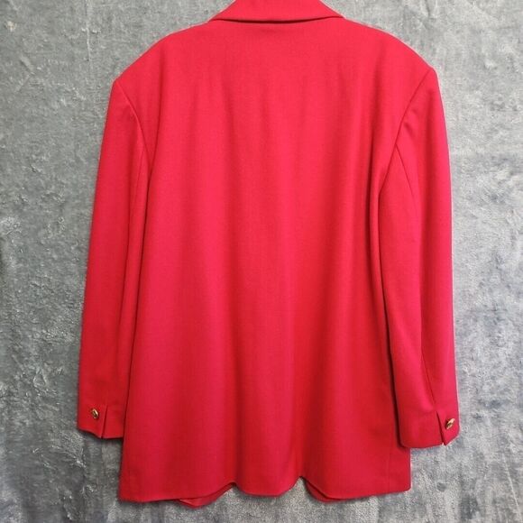 VTG CHARACTER SUBURBAN WOMENS 12 WOOL BLAZER/JACKET SINGLE GOLD BUTTON Poland - Picture 13 of 15